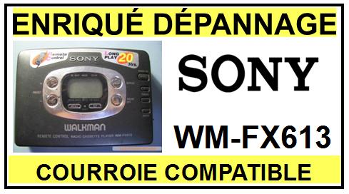 SONY-WMFX613-COURROIES-COMPATIBLES