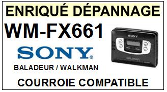 SONY-WMFX661 WM-FX661-COURROIES-COMPATIBLES