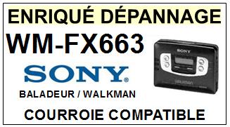 SONY-WMFX663 WM-FX663-COURROIES-COMPATIBLES