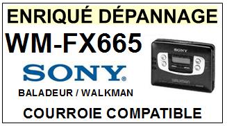 SONY-WMFX665 WM-FX665-COURROIES-COMPATIBLES