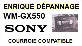 SONY-WMGX550 WM-GX550-COURROIES-COMPATIBLES