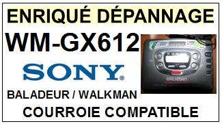 SONY-WMGX612 WM-GX612-COURROIES-COMPATIBLES