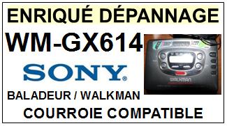 SONY-WMGX614 WM-GX614-COURROIES-COMPATIBLES