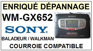 SONY-WMGX652 WM-GX652-COURROIES-COMPATIBLES