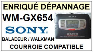 SONY-WMGX654 WM-GX654-COURROIES-COMPATIBLES