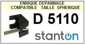 STANTON-D5110 D-5110-POINTES-DE-LECTURE-DIAMANTS-SAPHIRS-COMPATIBLES