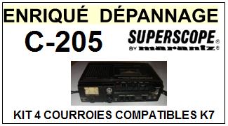 SUPERSCOPE BY MARANTZ-C205 C-205-COURROIES-ET-KITS-COURROIES-COMPATIBLES