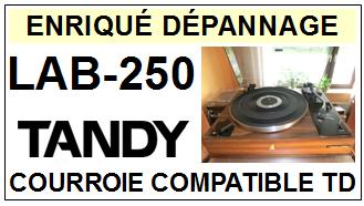 TANDY-LAB250 LAB-250-COURROIES-COMPATIBLES