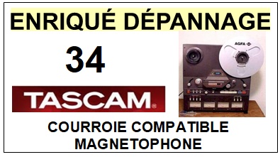 TEAC TASCAM-34-COURROIES-ET-KITS-COURROIES-COMPATIBLES