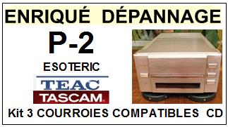 TEAC  TASCAM-P2 ESOTERIC P-2-COURROIES-ET-KITS-COURROIES-COMPATIBLES