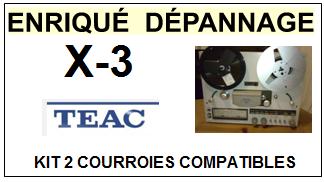 TEAC TASCAM-X3 X-3-COURROIES-ET-KITS-COURROIES-COMPATIBLES
