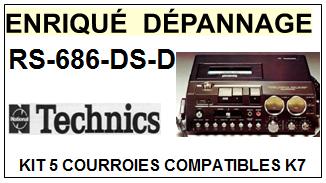 TECHNICS-RS686DSD RS-686-DS-D-COURROIES-COMPATIBLES