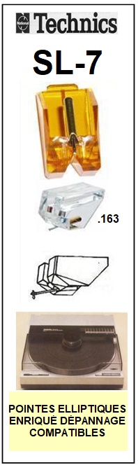 TECHNICS-SL7 SL-7-POINTES-DE-LECTURE-DIAMANTS-SAPHIRS-COMPATIBLES