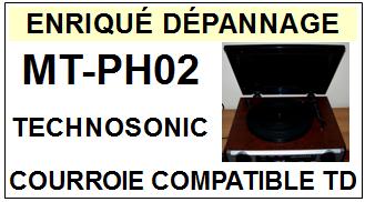 TECHNOSONIC-MTPH02 MT-PH02-COURROIES-ET-KITS-COURROIES-COMPATIBLES