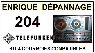 TELEFUNKEN-204-COURROIES-COMPATIBLES