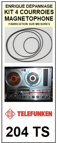 TELEFUNKEN-204TS-COURROIES-COMPATIBLES