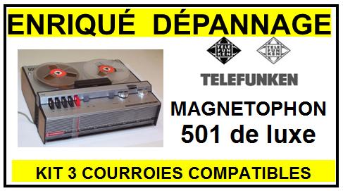 TELEFUNKEN-magnetophon 501 de luxe-COURROIES-COMPATIBLES