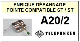 TELEFUNKEN-A20/2-POINTES-DE-LECTURE-DIAMANTS-SAPHIRS-COMPATIBLES