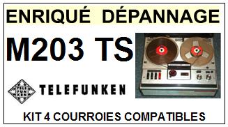 TELEFUNKEN-M203TS M-203 TS MAGNETOFON-COURROIES-ET-KITS-COURROIES-COMPATIBLES