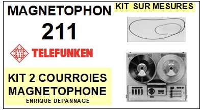 TELEFUNKEN-MAGNETOPHON 211-COURROIES-COMPATIBLES