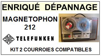 TELEFUNKEN-MAGNETOPHON 212-COURROIES-COMPATIBLES