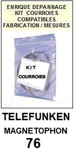 TELEFUNKEN-MAGNETOPHON 76-COURROIES-COMPATIBLES