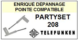 TELEFUNKEN-PARTYSET 208-POINTES-DE-LECTURE-DIAMANTS-SAPHIRS-COMPATIBLES