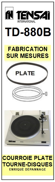 TENSAI-TD880B TD-880B-COURROIES-COMPATIBLES