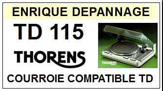 THORENS-TD115 TD-115-COURROIES-COMPATIBLES