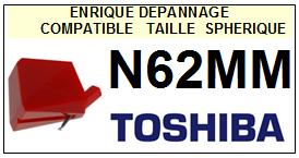 TOSHIBA-N62MM N-62MM-POINTES-DE-LECTURE-DIAMANTS-SAPHIRS-COMPATIBLES