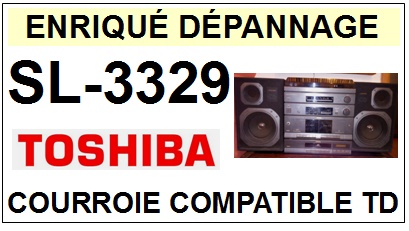 TOSHIBA SL3329 SL-3329 <br>Courroie d\'entrainement pour tourne-disques (flat belt)<small> </small>