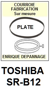 TOSHIBA-TOSHIBA SRB12 SR-B12 Courroie plate d'en-COURROIES-ET-KITS-COURROIES-COMPATIBLES