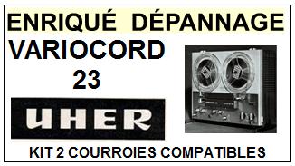 UHER-VARIOCORD 23-COURROIES-COMPATIBLES