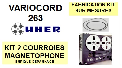 UHER-VARIOCORD 263-COURROIES-COMPATIBLES