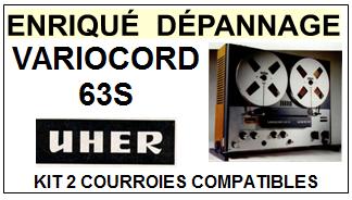 UHER-VARIOCORD 63S-COURROIES-COMPATIBLES