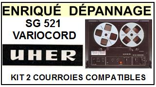 UHER-SG521 VARIOCORD-COURROIES-COMPATIBLES