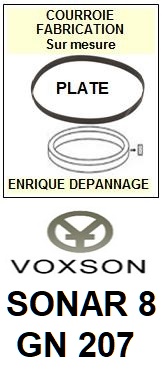 VOXSON-SONAR 8 GN207 (8 PISTES)-COURROIES-ET-KITS-COURROIES-COMPATIBLES