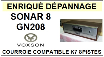 VOXSON-SONAR 8 GN208 (8 PISTES)-COURROIES-COMPATIBLES