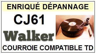 WALKER-CJ61-COURROIES-COMPATIBLES
