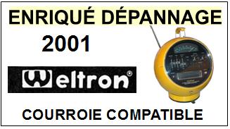 WELTRON-2001 MAGNETOPHONE 8 TRACK-COURROIES-ET-KITS-COURROIES-COMPATIBLES