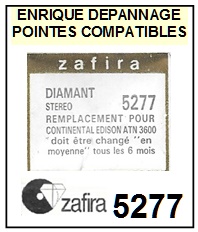 ZAFIRA-5277 (CONTINENTAL EDISON ATN3600)-POINTES-DE-LECTURE-DIAMANTS-SAPHIRS-COMPATIBLES