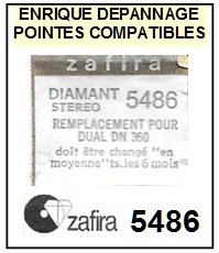 ZAFIRA-5486 (DUAL DN360)-POINTES-DE-LECTURE-DIAMANTS-SAPHIRS-COMPATIBLES