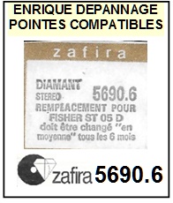 ZAFIRA-5690.6 (FISHER ST05D)-POINTES-DE-LECTURE-DIAMANTS-SAPHIRS-COMPATIBLES