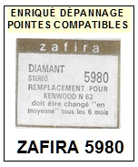 ZAFIRA-5980 (KENWOOD N62C)-POINTES-DE-LECTURE-DIAMANTS-SAPHIRS-COMPATIBLES