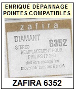 ZAFIRA-6352 (PHILIPS FP260)-POINTES-DE-LECTURE-DIAMANTS-SAPHIRS-COMPATIBLES