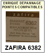 ZAFIRA-6382 (PHILIPS GP371)-POINTES-DE-LECTURE-DIAMANTS-SAPHIRS-COMPATIBLES