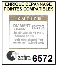ZAFIRA-6572 (SANSUI SN28 SN28MM)-POINTES-DE-LECTURE-DIAMANTS-SAPHIRS-COMPATIBLES