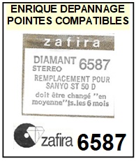 ZAFIRA-6587 (SANYO ST50D SANSUI SN4)-POINTES-DE-LECTURE-DIAMANTS-SAPHIRS-COMPATIBLES