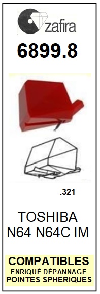 ZAFIRA-6899.8 (TOSHIBA N64 N64IM N64CIM)-POINTES-DE-LECTURE-DIAMANTS-SAPHIRS-COMPATIBLES