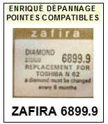 ZAFIRA-6899.9 (TOSHIBA N62 N63 N62MM N63MM N62C-POINTES-DE-LECTURE-DIAMANTS-SAPHIRS-COMPATIBLES